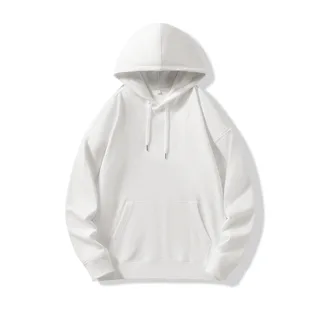 330gsm Pullover Hoodie — White · garment