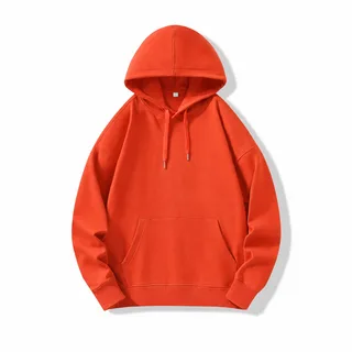 330gsm Pullover Hoodie — Papaya Orange · garment