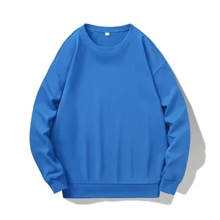 250–300gsm Cotton-Blend Crewneck Sweatshirt — Royal Blue · garment