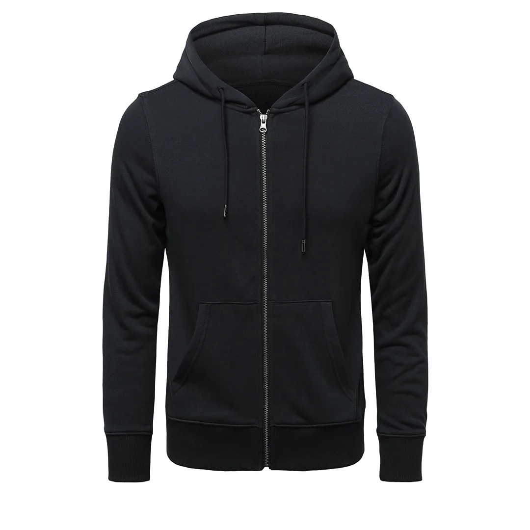 250–300gsm Cotton-Blend Zip Hoodie