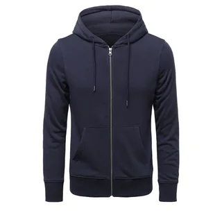 250–300gsm Cotton-Blend Zip Hoodie — Navy · garment