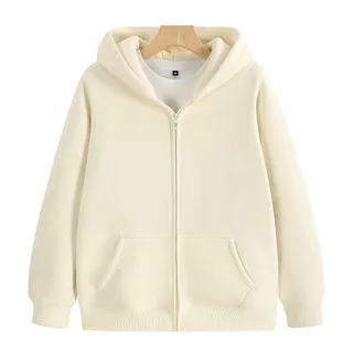 500gsm Sherpa-Lined Zip Hoodie — Apricot · garment