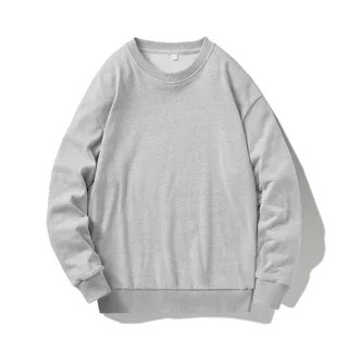 250–300gsm Cotton-Blend Crewneck Sweatshirt — Heather Grey · garment