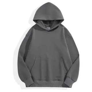 500gsm Fleece Pullover Hoodie — Charcoal · garment