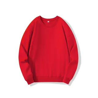 330gsm 100% Cotton Crewneck Sweatshirt — Chinese Red · garment