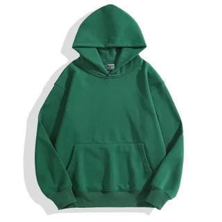 500gsm Fleece Pullover Hoodie — Olive Green · garment