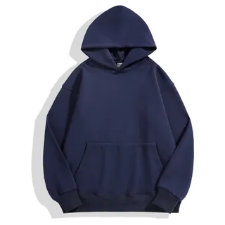 500gsm Fleece Pullover Hoodie — Navy · garment