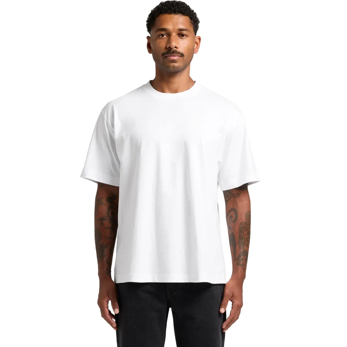 Representative fit image — Box tee fit reference — AS Colour supplier image