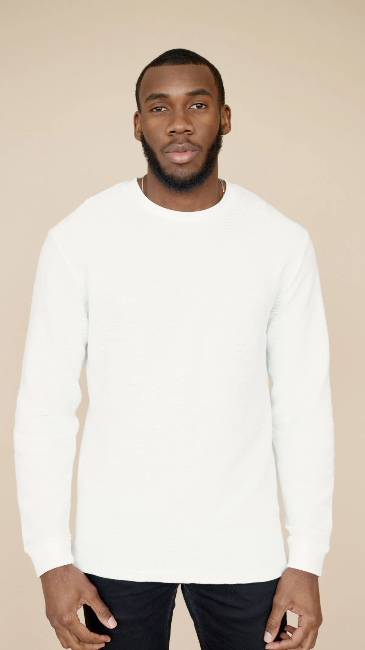 Representative detail image — Long-sleeve knit — texture & cuff reference