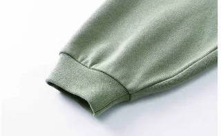 410gsm Stand-Collar Zip Sweatshirt Jacket — Ribbed cuff