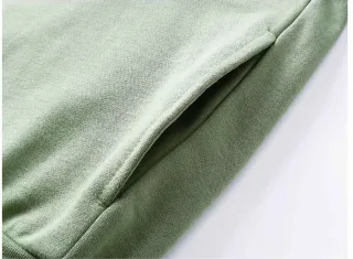 410gsm Stand-Collar Zip Sweatshirt Jacket — Pocket opening