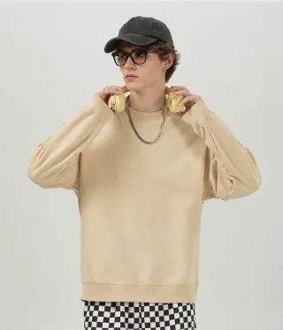 330gsm 100% Cotton Crewneck Sweatshirt — Front fit