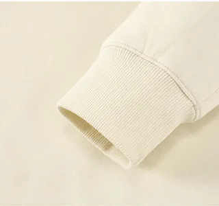 500gsm Sherpa-Lined Zip Hoodie — Ribbed cuff