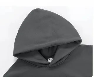 500gsm Fleece Pullover Hoodie — Hood construction