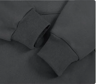 500gsm Fleece Pullover Hoodie — Cuff and pocket