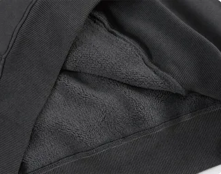 500gsm Fleece Pullover Hoodie — Hem and seam