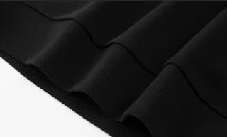 250–300gsm Cotton-Blend Crewneck Sweatshirt — Hem stitching