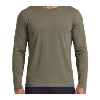 Seamless Stretch Long-Sleeve Sports T-Shirt — Army Green · garment