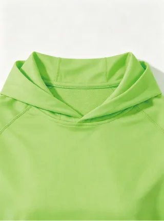 Sun-Protection Hooded Outdoor Sports Top — Hood and neckline