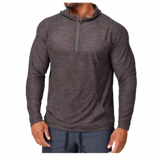 Quick-Dry Hooded Sports Top — Purple Grey · garment