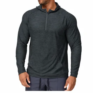 Quick-Dry Hooded Sports Top — Carbon Grey · garment
