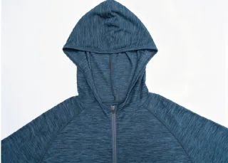 Quick-Dry Hooded Sports Top — Hood construction