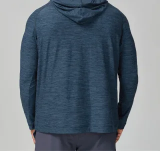 Quick-Dry Hooded Sports Top — Back garment view