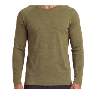 Men's Long-Sleeve Breathable Sports T-Shirt — Moss Yellow · garment
