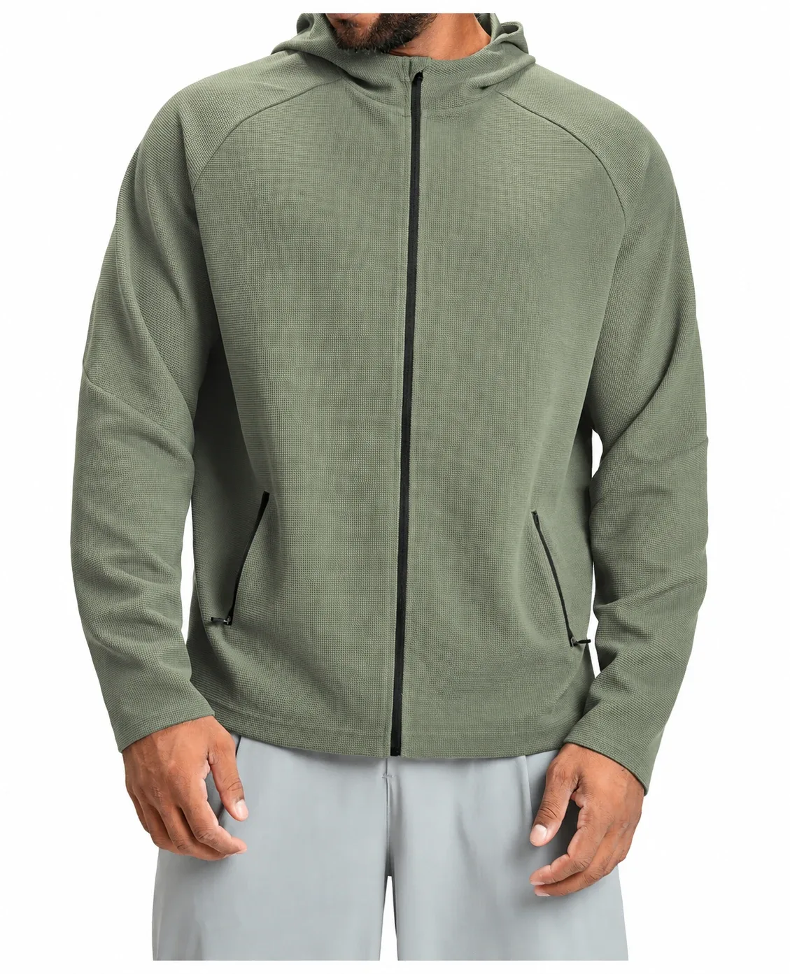 Men's Waffle Zip Sports Jacket