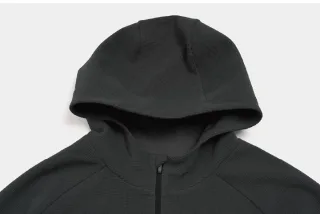 Men's Waffle Zip Sports Jacket — Hood construction